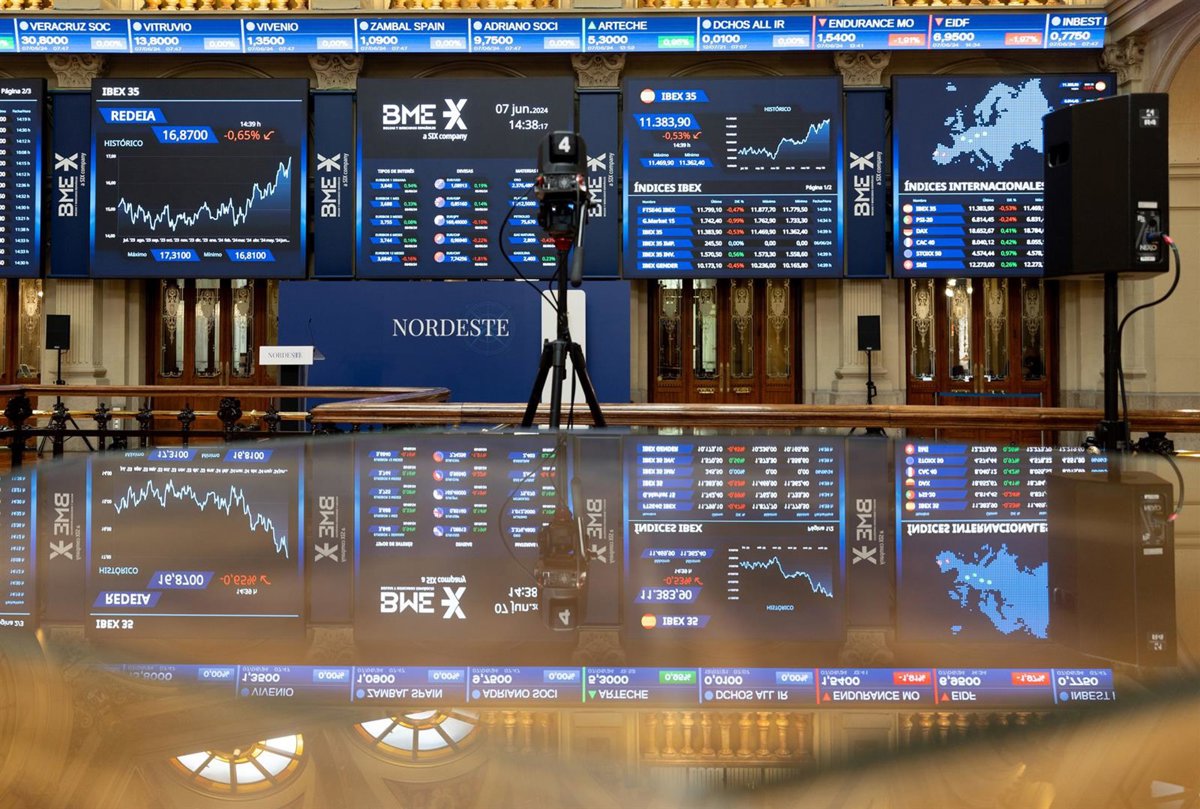 El Ibex 35 alcanza los 14.400 puntos al cierre, marcando su récord más alto desde 2008