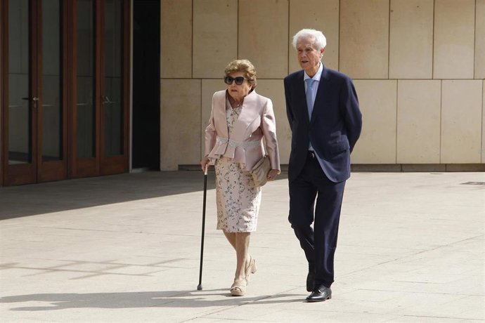 Archivo - El presidente de Meliá Hotels International, Gabriel Escarrer Juliá y su mujer Ana María Jaume en el Palacio de Congresos de Palma, a 22 de septiembre de 2022, en Palma de Mallorca, Mallorca, Baleares (España).