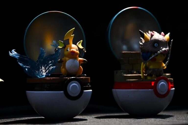 Figuras de Pokémon expuestas en la feria Made in Asia de la Expo de Bruselas