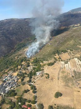 Imagen del incendio de Castromil.