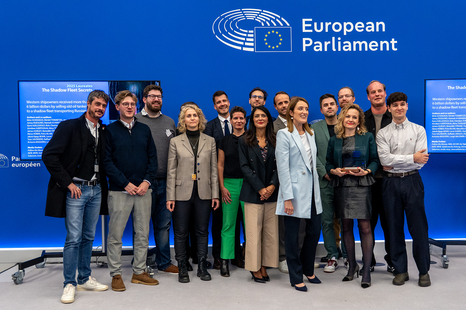 La investigación sobre la flota fantasma de Rusia, Premio Daphne Caruana Galizia, en el Parlamento