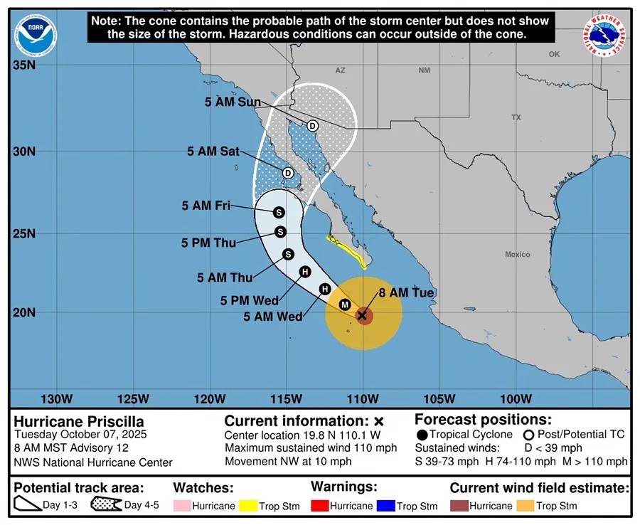 Hurac&aacute;n Priscilla
