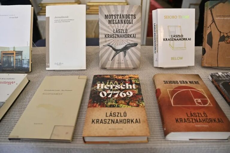 Algunos libros de Laszlo Krasznahorkai, galardonado con el Premio Nobel de Literatura 2025.