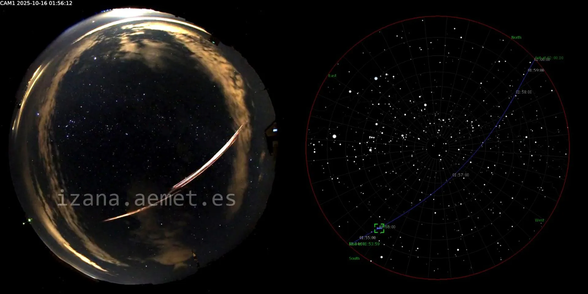 Un satélite chino se desintegra sobre Canarias, y la Red Sísmica captura el fuerte estruendo