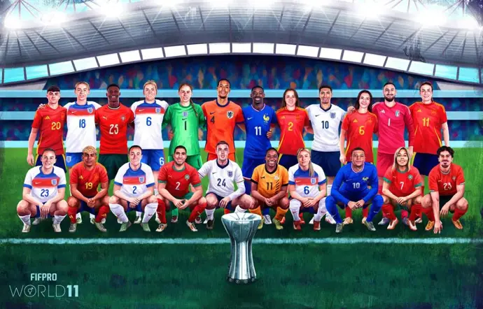 Pedri, Lamine, Alexia Putellas, Aitana y Ona Batlle, en los mejores once de FIFPro del año