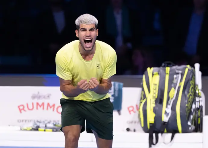 Alcaraz se presenta en plena forma ante Sinner en las Finales ATP