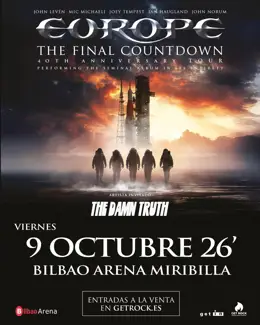 Europe estará de gira en tres ciudades españolas por el 40º aniversario de 'The final countdown'