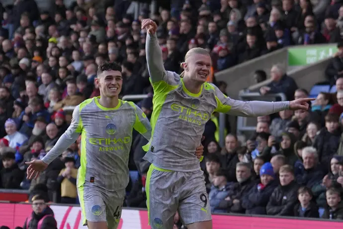 Haaland impulsa el triunfo del City en Selhurst Park y el Aston Villa supera al West Ham