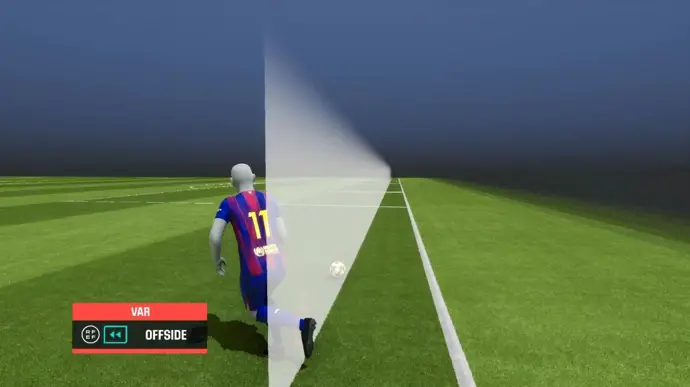 Hawk-Eye confirma el fuera de juego de Raphinha en el gol de Ferran Torres ante Osasuna