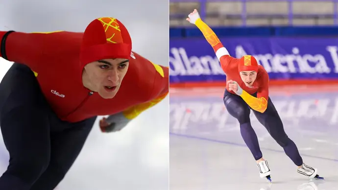 Nil Llop y Daniel Milagros debutan en el patinaje de velocidad español en los Juegos Olímpicos de