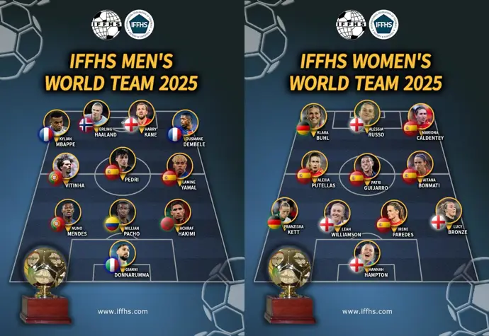 Lamine Yamal y Pedri forman parte del once ideal de la IFFHS, destacando su talento y proyección.