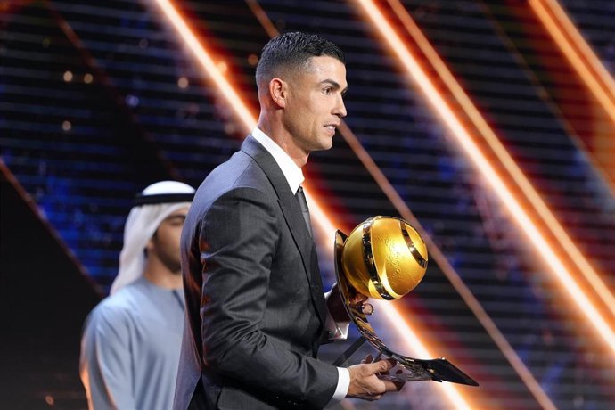 El futbolista portugu&eacute;s Cristiano Ronaldo, en los Globe Soccer Awards 2025.