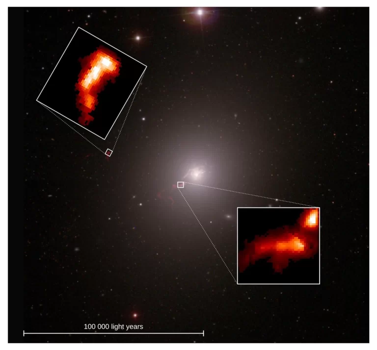 El Gran Telescopio de Canarias observa cómo el agujero negro de M87 afecta sus filamentos