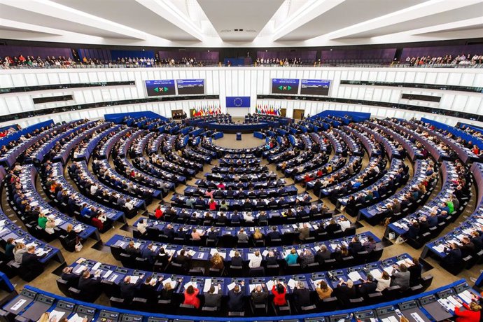 Archivo - Hemiciclo del Parlamento Europeo en su sede de Estrasburgo (Francia).