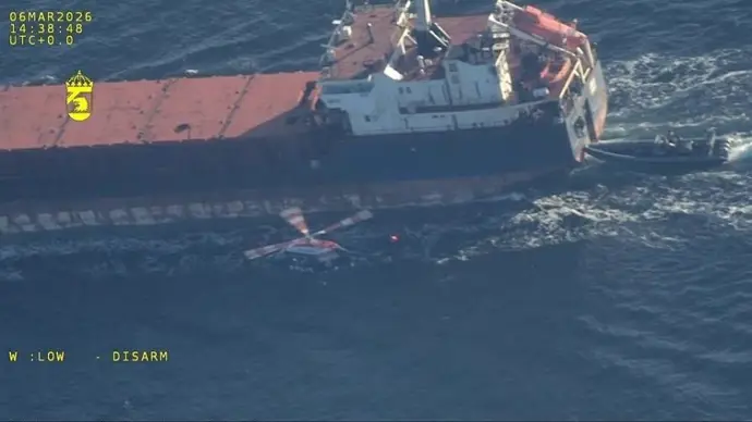 Suecia intercepta un barco de la 'flota fantasma' rusa en el mar Báltico, acción de vigilancia
