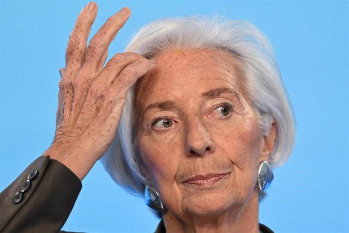 Archivo - 05 February 2026, Hesse, Frankfurt_Main: Christine Lagarde, President of the European Central Bank (ECB), speaks at the press conference after the ECB&nbsp;Governing Council meeting. Photo: Florian Wiegand/dpa