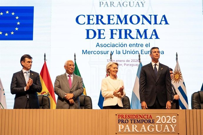 Archivo - Firma del acuerdo de libre comercio UE-Mercosur en Asunci&oacute;n (Paraguay).