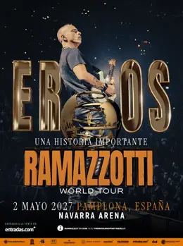Eros Ramazzotti volverá a España en 2027 con conciertos en Barcelona, Madrid, Pamplona y Valencia