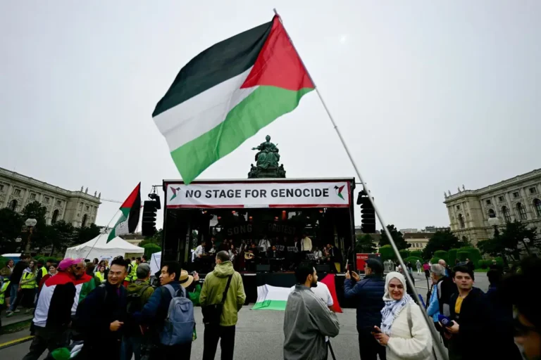 Protestas masivas en Viena por la participación de Israel en Eurovisión