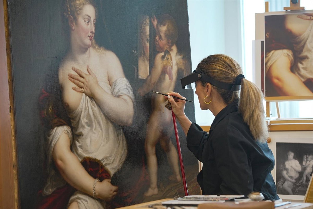 El Thyssen rehabilita la "fragmentada" obra 'Venus y Cupido' de Rubens